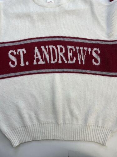 Vintage St. Andrew's Wool Knit Pullover Sweater Size Medium 90s