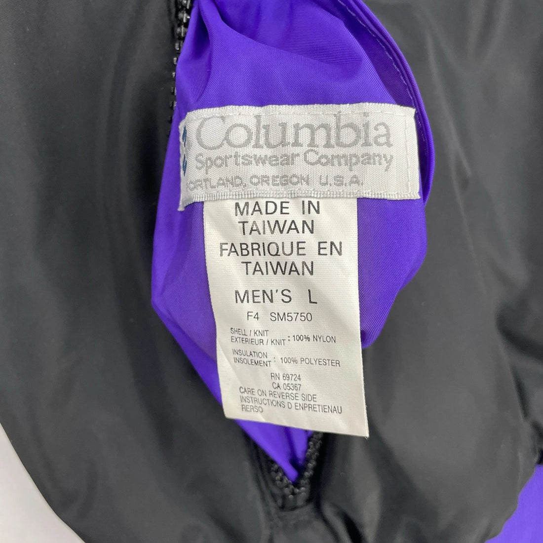Vintage Columbia Puffer Jacket Size Large Insulated Reversible