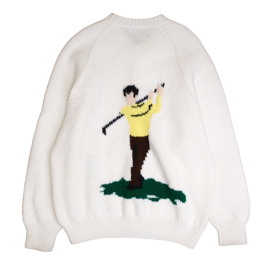 Vintage Golf Wool Knit Cardigan Sweater Size XL