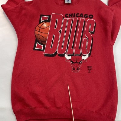 Vintage Chicago Bulls Logo 7 Crewneck Sweatshirt Size Large 90s NBA