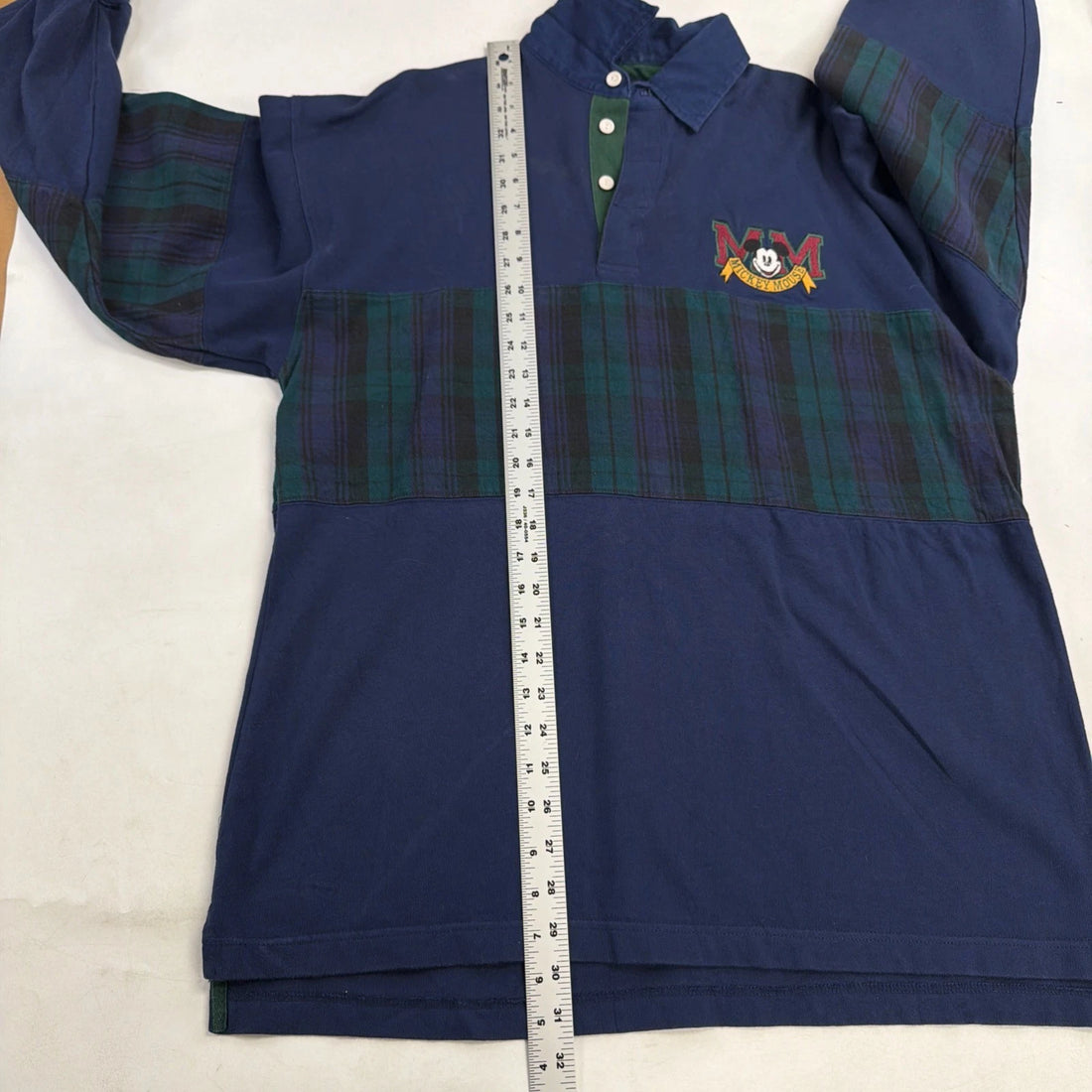Vintage Mickey Mouse Disney Rugby Shirt Size Large