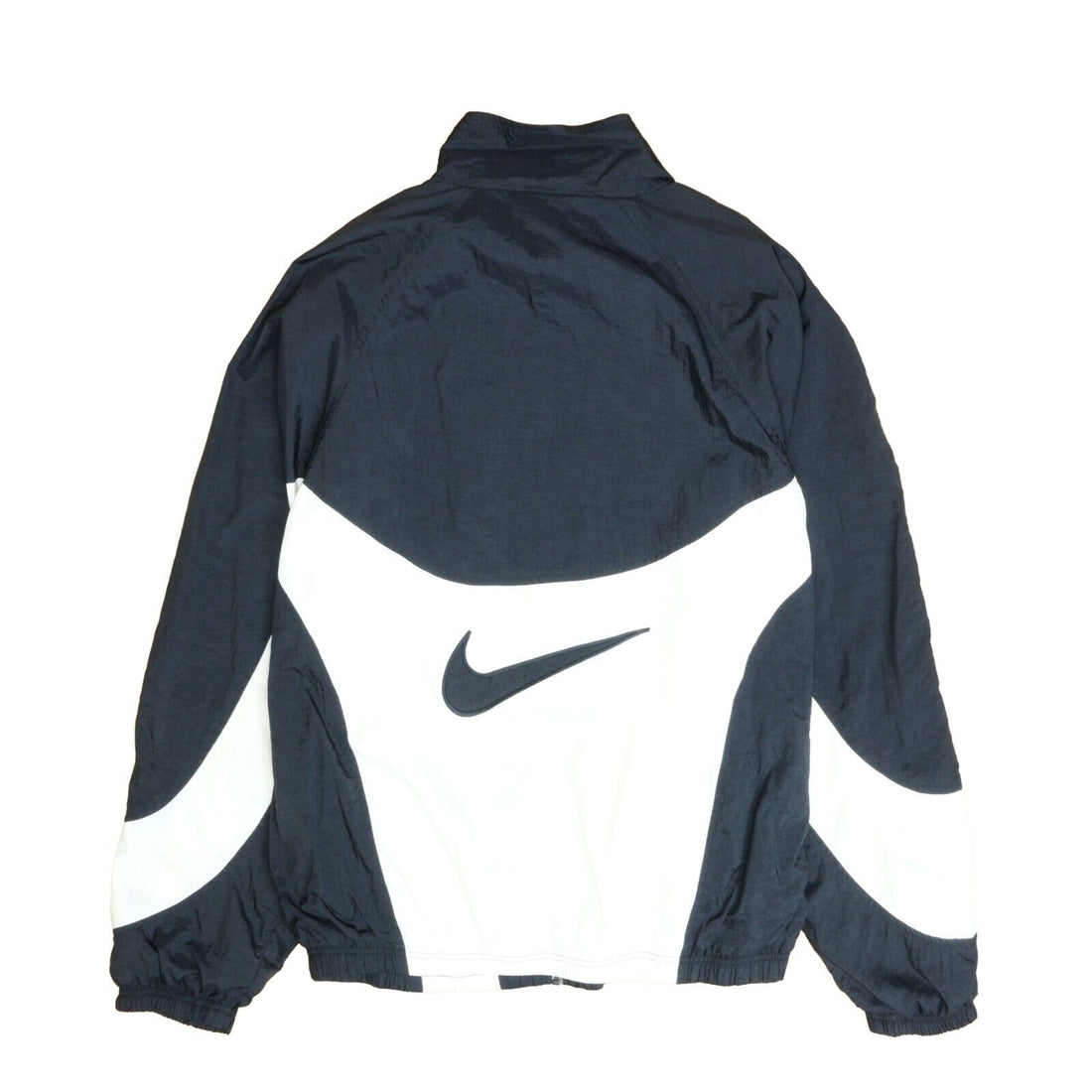 Vintage Nike Windbreaker Light Jacket Size XL Black White Embroidered Swoosh