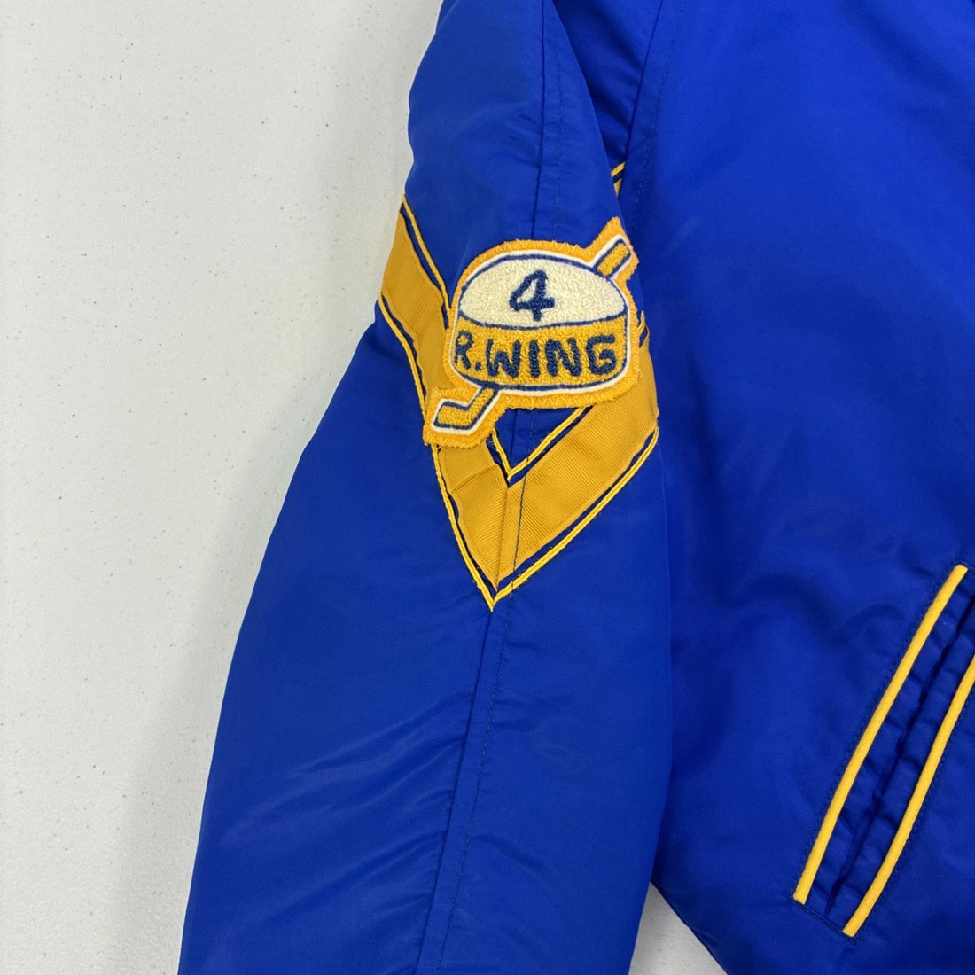 Vintage Langenburg JTS Hockey Varsity Bomber Jacket Size 42