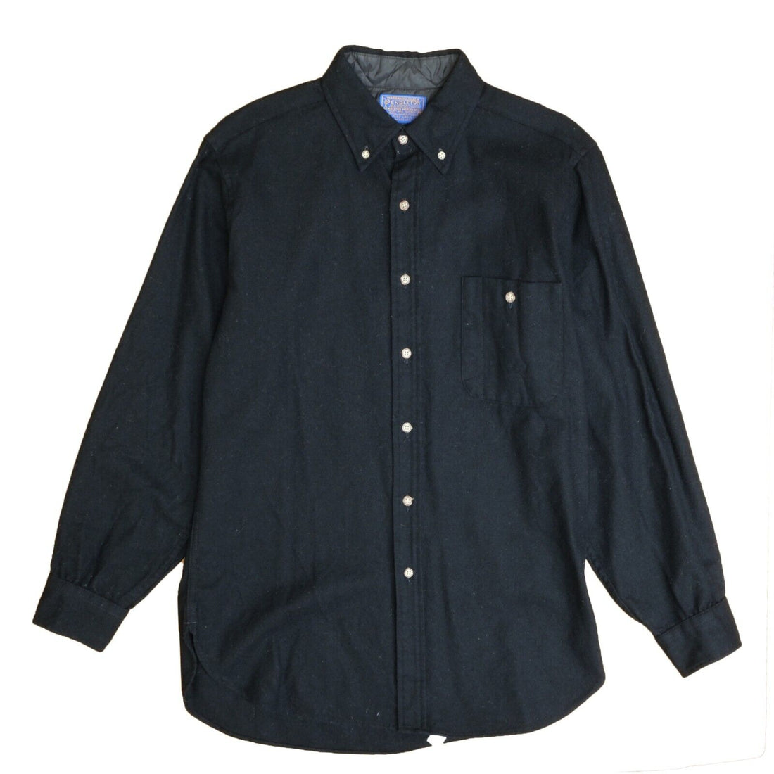 Vintage Pendleton Wool Button Up Shirt Size Medium Black