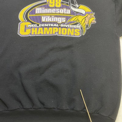 Vintage Minnesota Vikings Division Champions Sweatshirt Size Large 1998 90s NFL