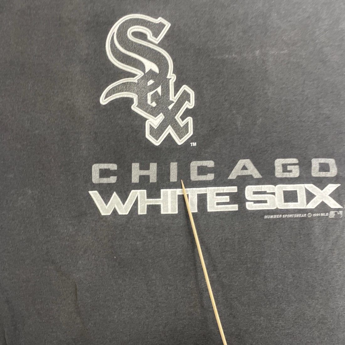 Vintage Chicago White Sox T-Shirt Size XL Double Sided Two Tone 1991 90s MLB