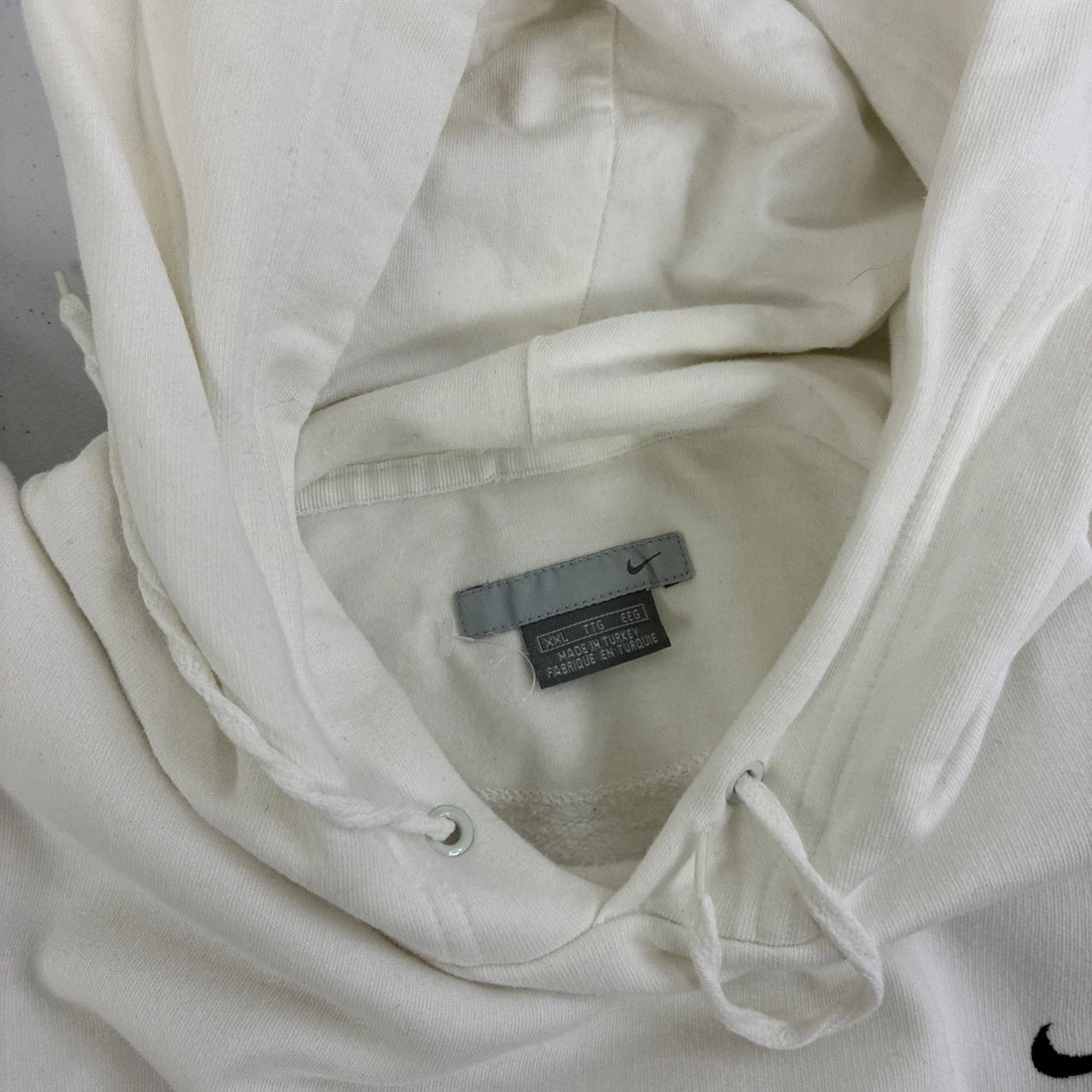 Vintage Nike Sweatshirt Hoodie Size 2XL White Embroidered Swoosh