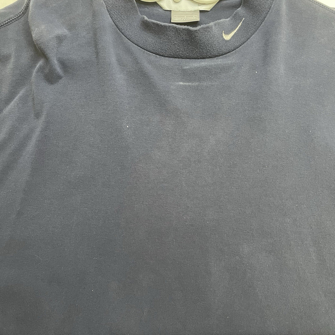 Vintage Nike Mock Neck Long Sleeve T-Shirt Size Large Blue
