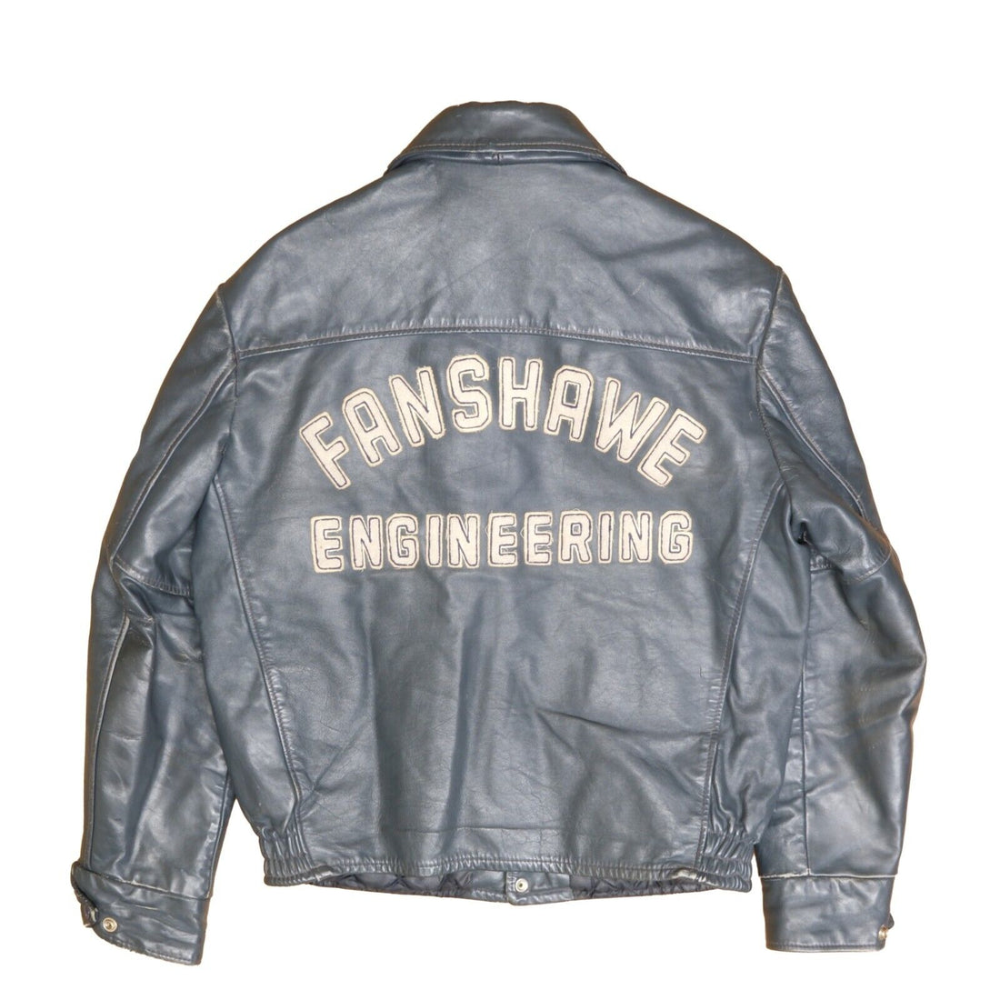 Vintage Fanshawe College Engineering Leather Varsity Jacket Size 44 90s