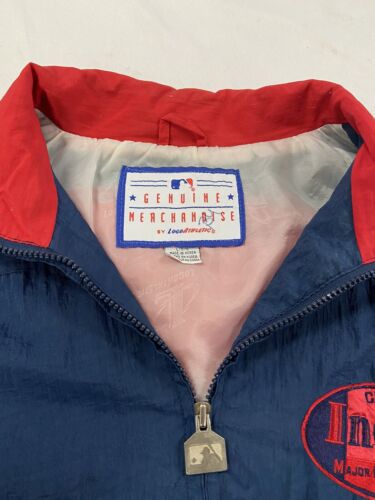 Vintage Cleveland Indians Logo Athletic Windbreaker Jacket Size Large 90s MLB
