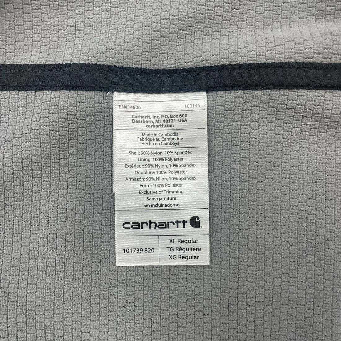 Carhartt Soft Shell Light Jacket Size XL Orange