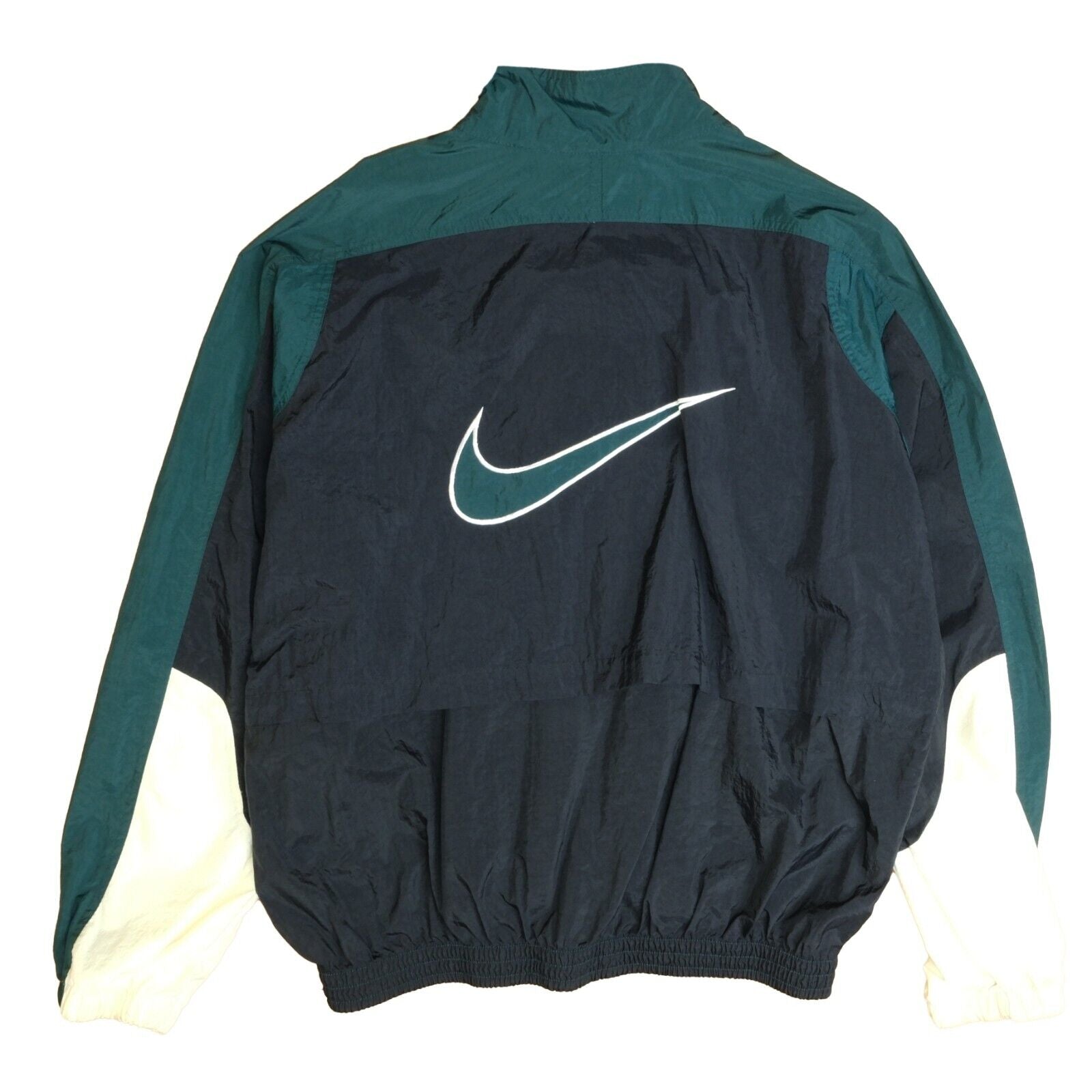 Vintage Nike Windbreaker Light Jacket Size Large Green Swoosh Throwback Vault