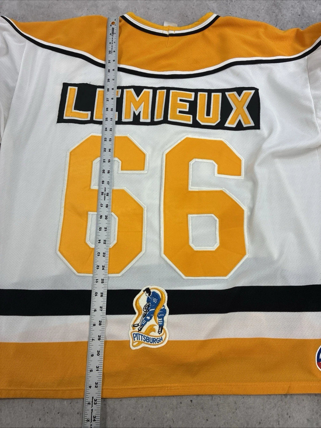 Vintage Pittsburgh Penguins Mario Lemieux Athletic Knit Jersey Size 2XL 90s NHL