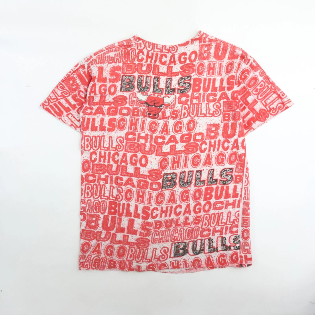 Vintage Chicago Bulls T-Shirt Size Medium All Over Print 90s NBA