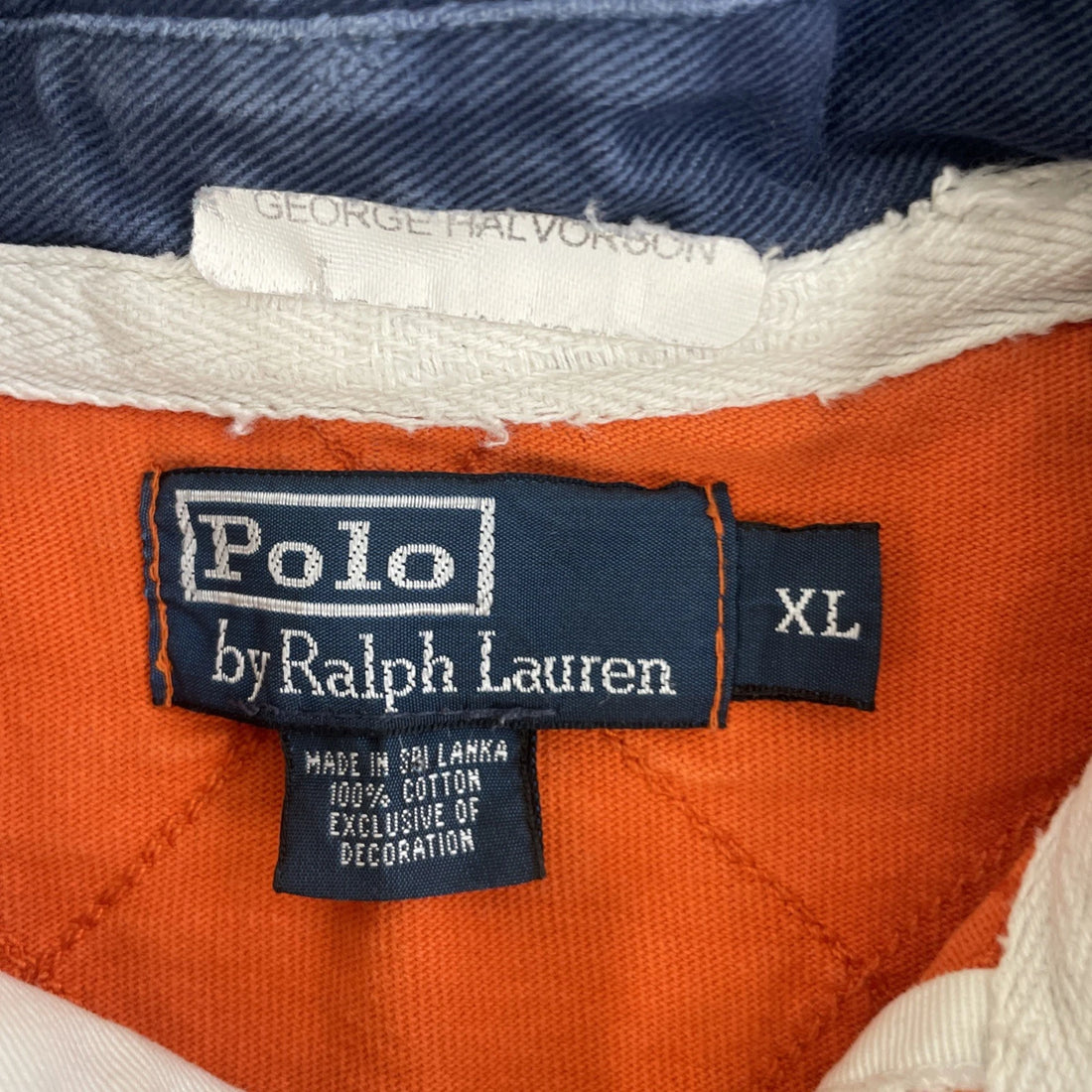 Vintage Polo Ralph Lauren PRL NYC Rugby Shirt Size XL Striped