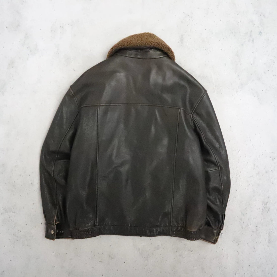 Vintage Leather Bomber Jacket Size Medium