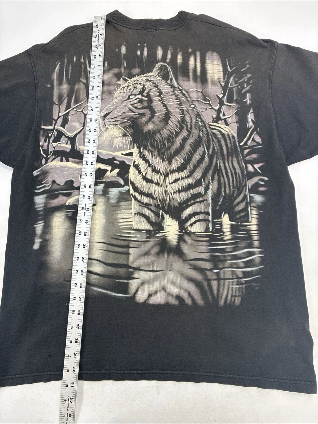 Vintage White Tiger T-Shirt Size XL 90s