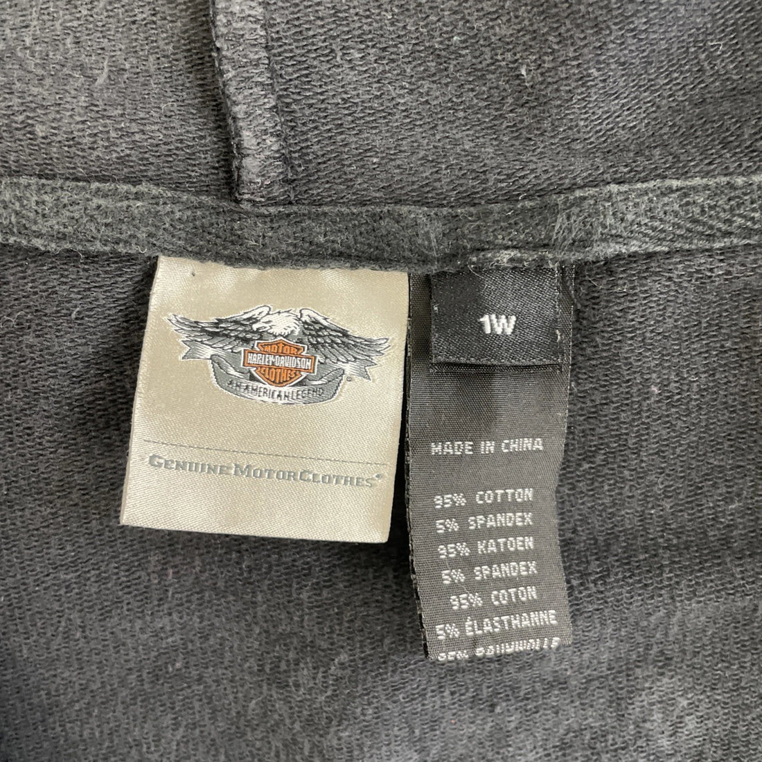 Harley Davidson Motorcycles Full Zip Sweatshirt Hoodie Womens Size 1W