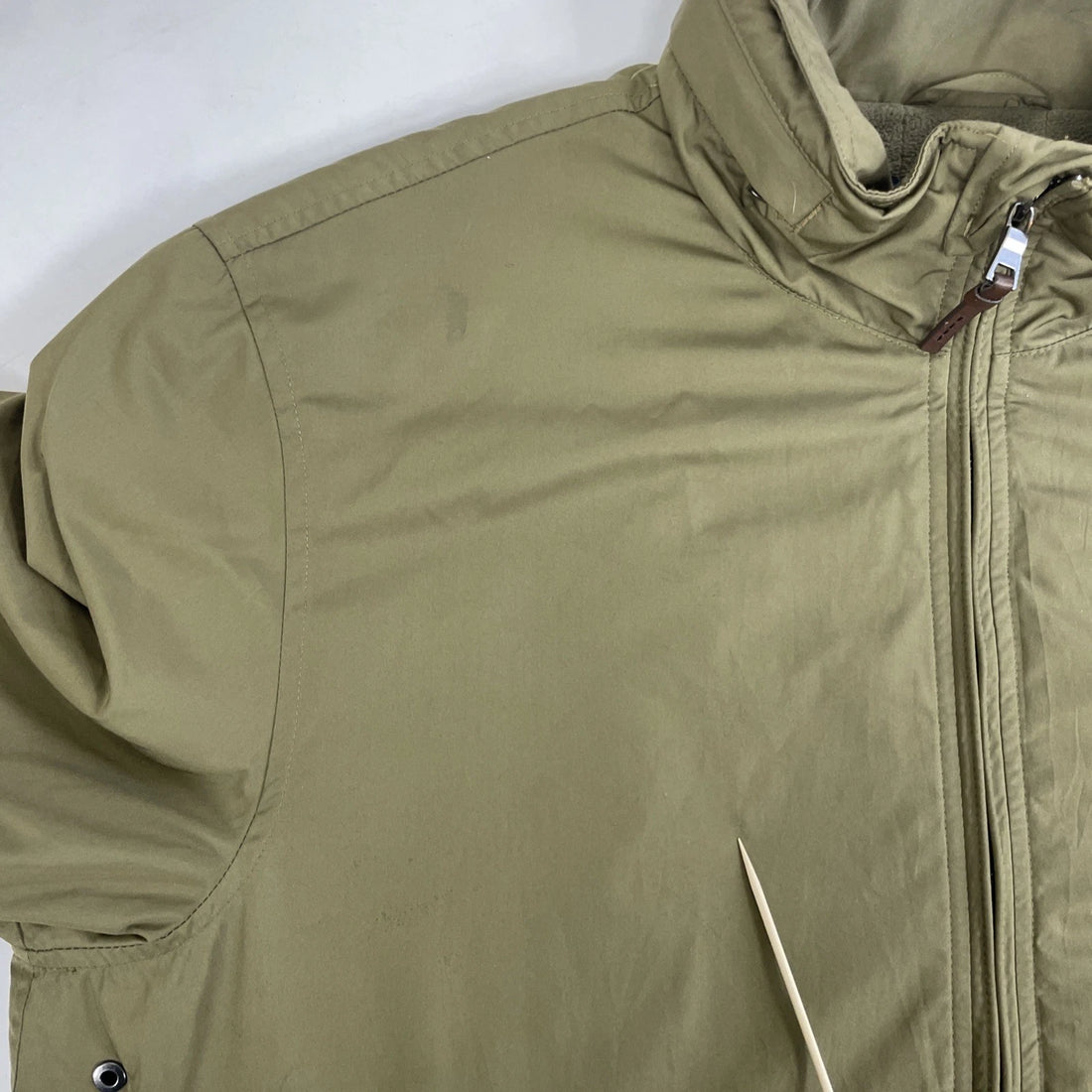 Vintage Polo Ralph Lauren Bomber Jacket Size Large Green Fleece Lined