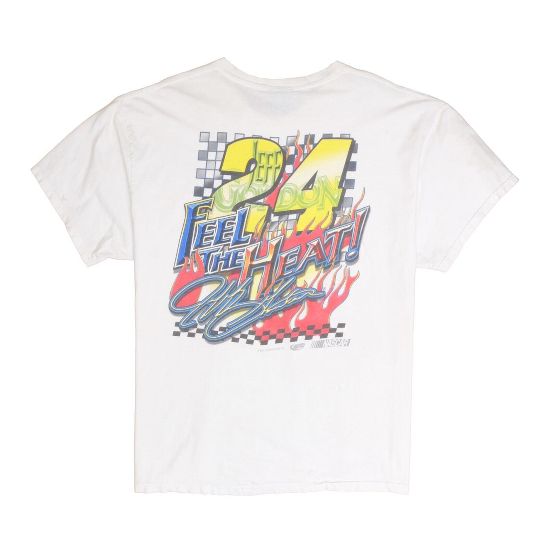 Vintage Jeff Gordon Fired Up Racing Chase T-Shirt Size Large White 2001
