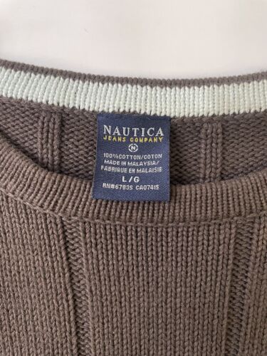 Vintage Nautica Ribbed Crewneck Sweater Size Large