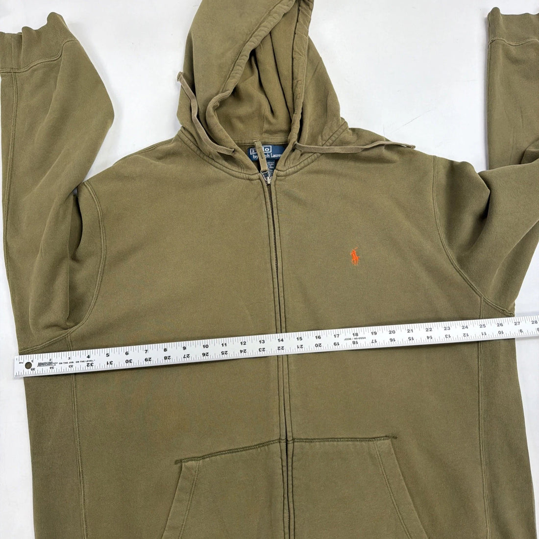 Vintage Polo Ralph Lauren Full Zip Sweatshirt Hoodie Size Medium XL Green