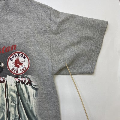 Vintage Boston Red Sox Equipment T-Shirt Size Large Gray 1999 90s MLB