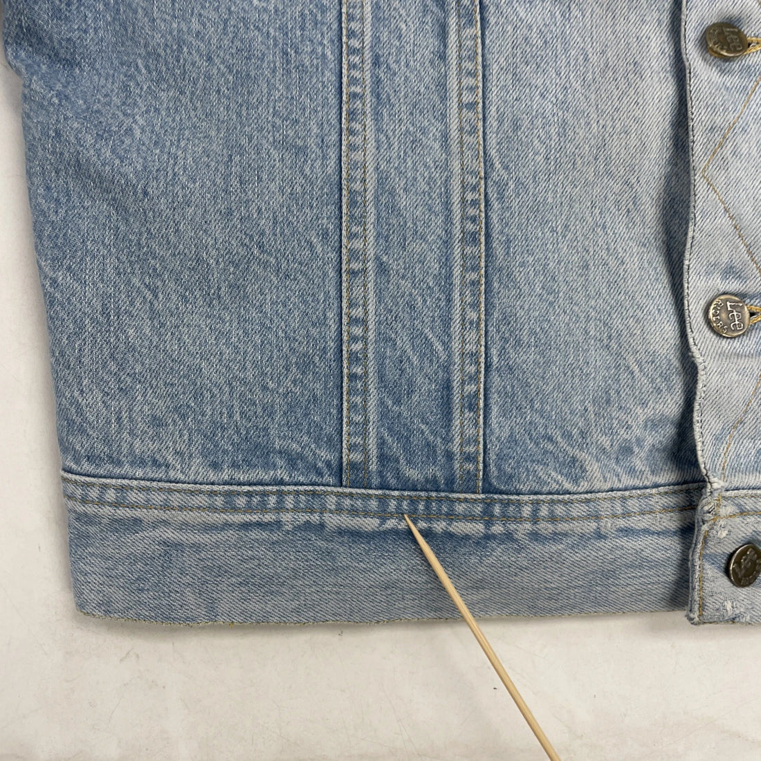 Vintage Lee Blanket Lined Denim Trucker Jacket Size 44 L