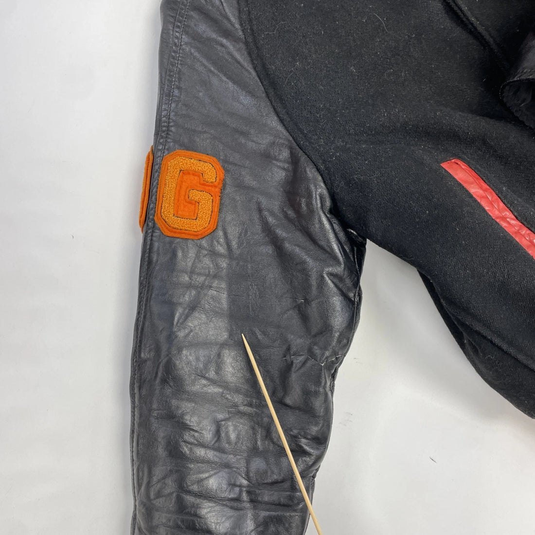 Vintage Football Sr. League Champs Leather Wool Varsity Jacket Size 40 80s