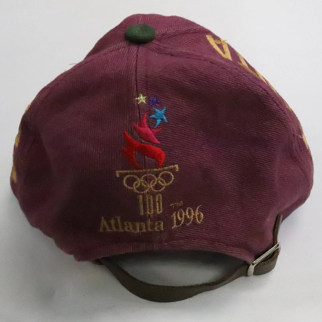 Vintage Summer Olympics Atlanta 1996 Hat Cap OSFA Suede Brim 90s