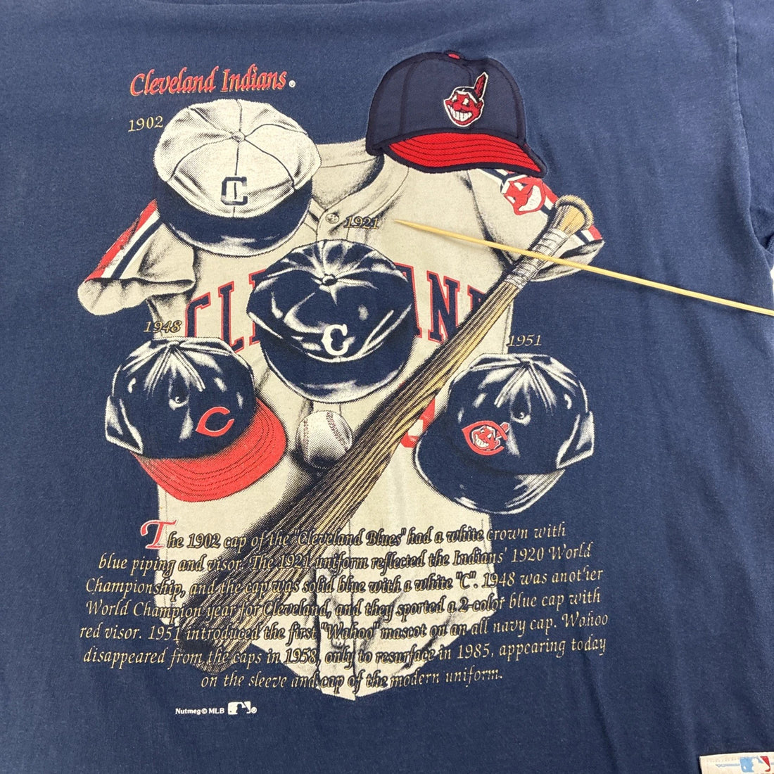 Vintage Cleveland Indians Nutmeg T-Shirt Size XL 90s MLB