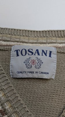 Vintage Tosani V-Neck Sweater Size Large Pullover
