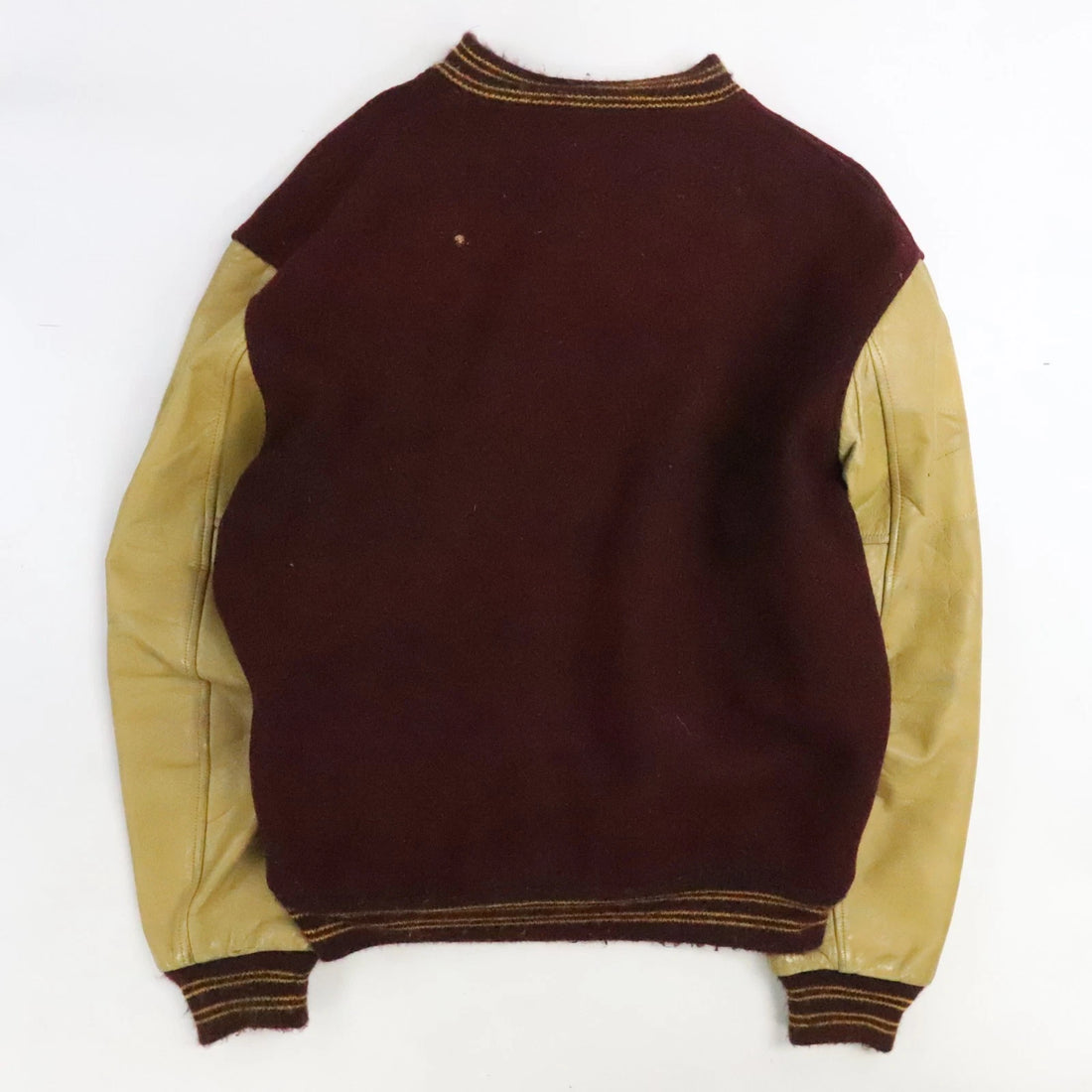 Vintage Butwin Leather Wool Varsity Jacket Size 48