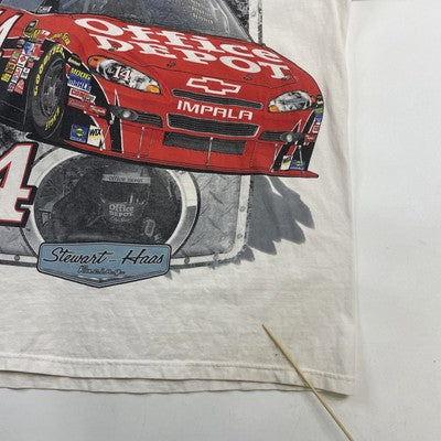 Vintage Tony Stewart Racing T-Shirt Size Large All Over Print NASCAR