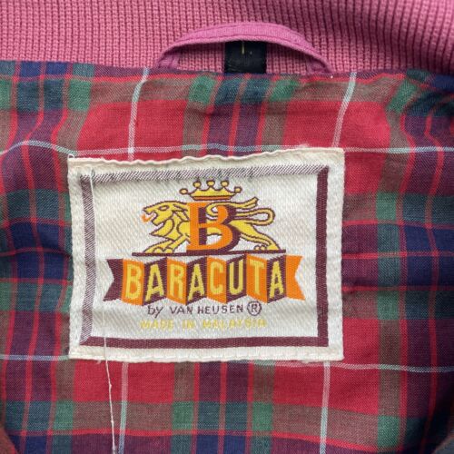 Vintage Baracuta Van Heusen G9 Harrington Bomber Jacket Size Large Pink