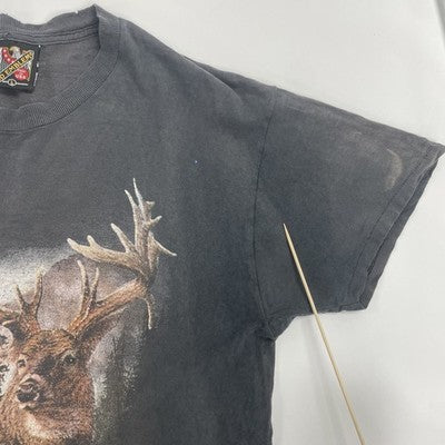 Vintage 3D Emblem Deer Buck T-Shirt Size Large 1993 90s