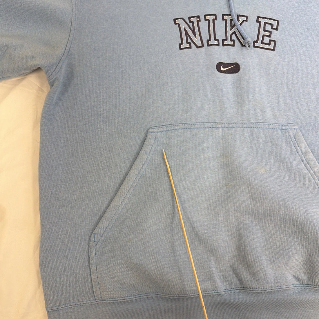 Vintage Nike Sweatshirt Hoodie Size Small Blue Spell Out