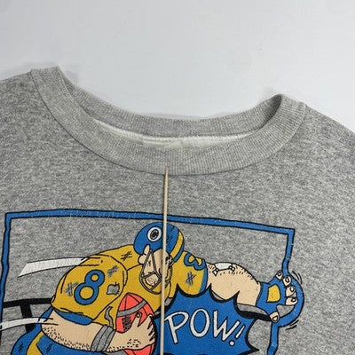 Vintage Football Player Crewneck Sweatshirt Size XL 90s