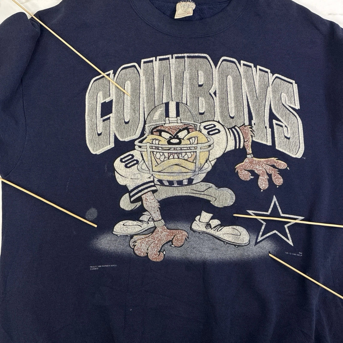 Vintage Dallas Cowboys Taz Sweatshirt Crewneck Size XL 90s NFL