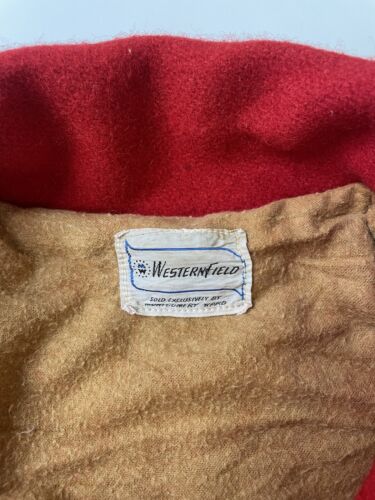 Vintage Westernfield Montgomery Ward Wool Hunting Coat Jacket Size Medium Red