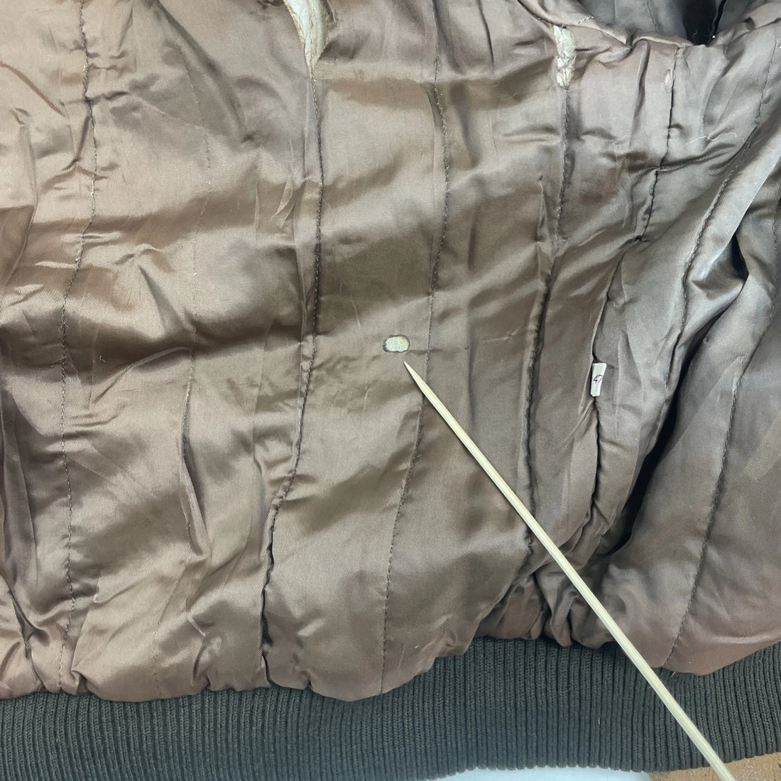 Vintage Adam Spencer Leather Bomber Jacket Size 42 Brown