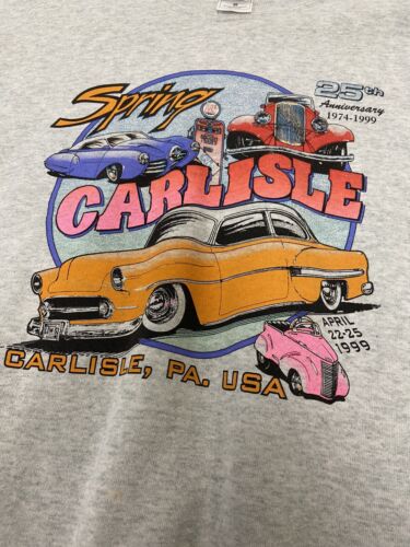 Vintage Carlisle Spring Car Shows Anniversary Sweatshirt Size Large 1999 90s