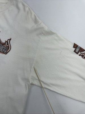 Harley Davidson Motorcycles Flame Long Sleeve T-Shirt XL White