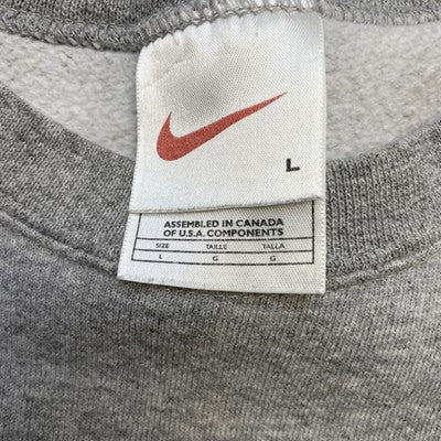 Vintage Nike Crewneck Sweatshirt Size Large Gray Embroidered Swoosh