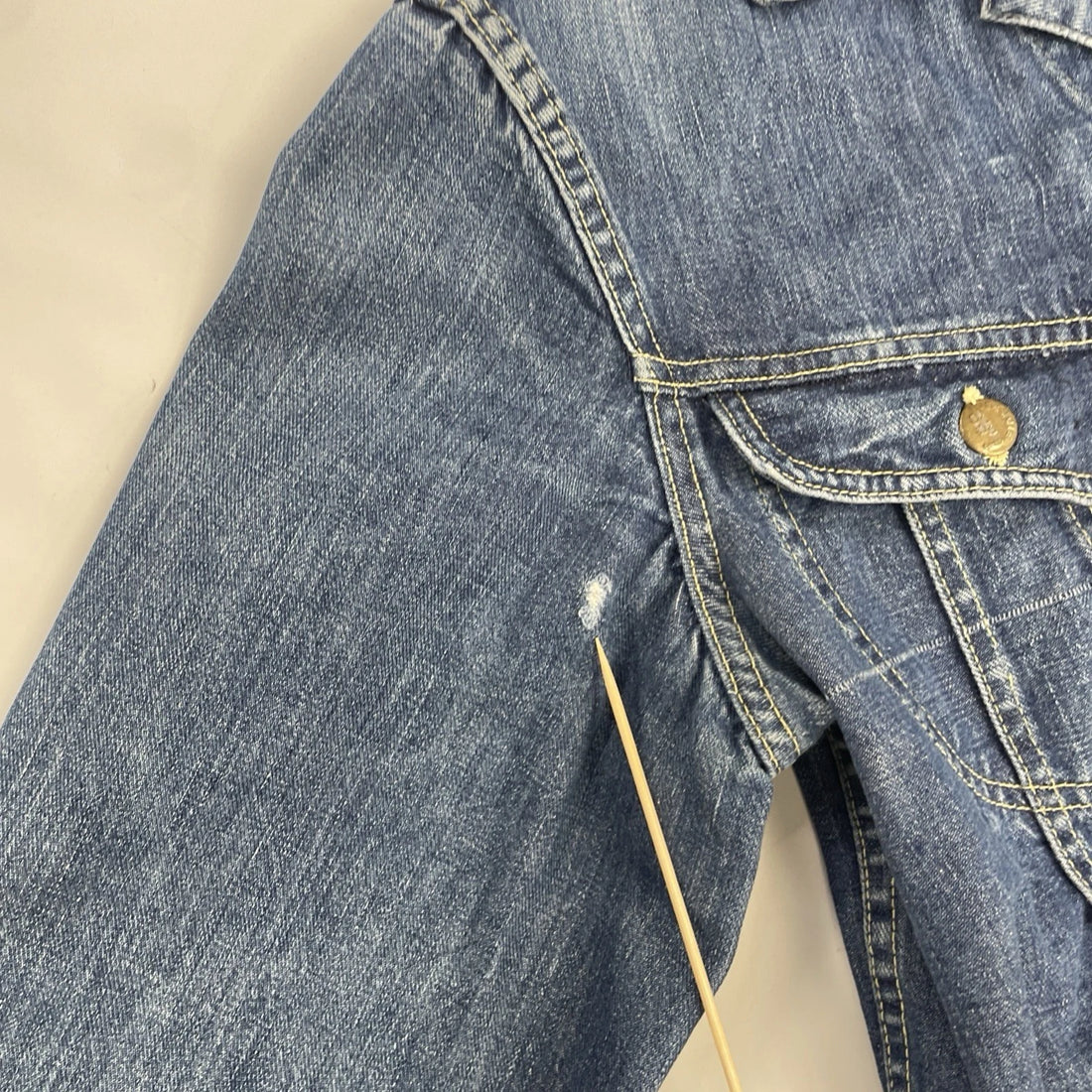 Vintage Lee Sanforized 101-J Denim Jacket 40 Long Union Made Patch PATD-153438