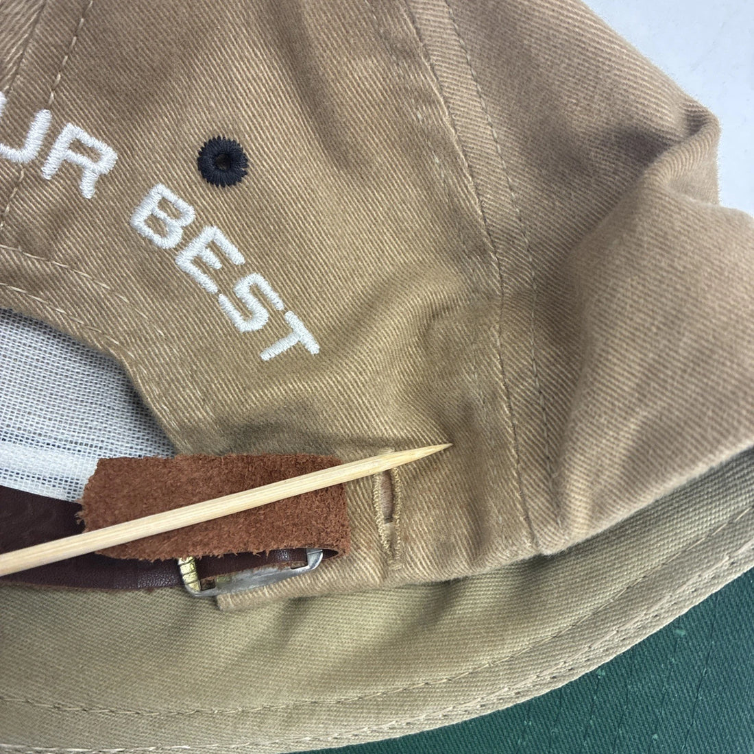 Vintage Ping Golf Two Tone Adjustable Hat Cap OSFA Leather Strap
