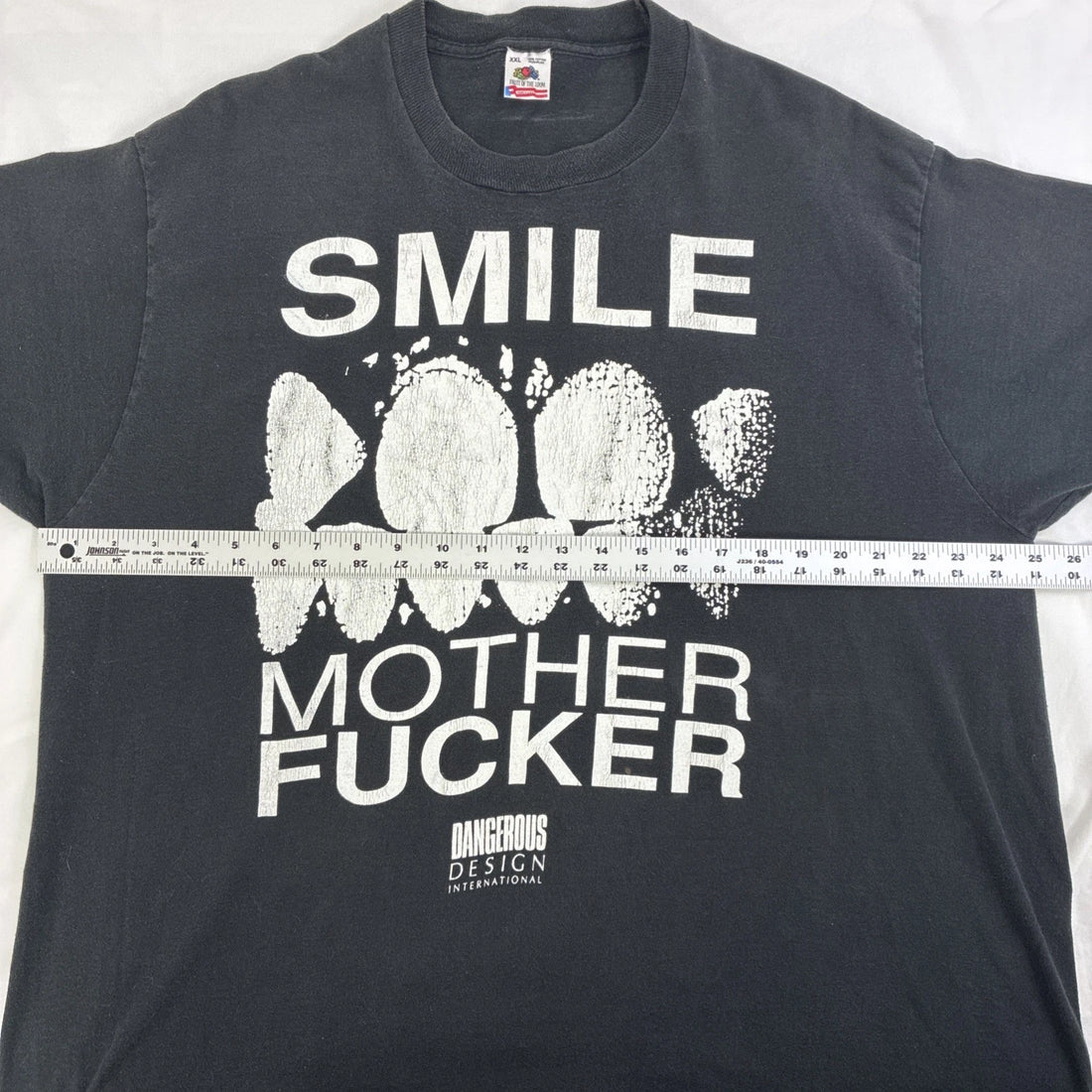 Vintage Smile Mother F*cker T-Shirt Size 2XL 90s