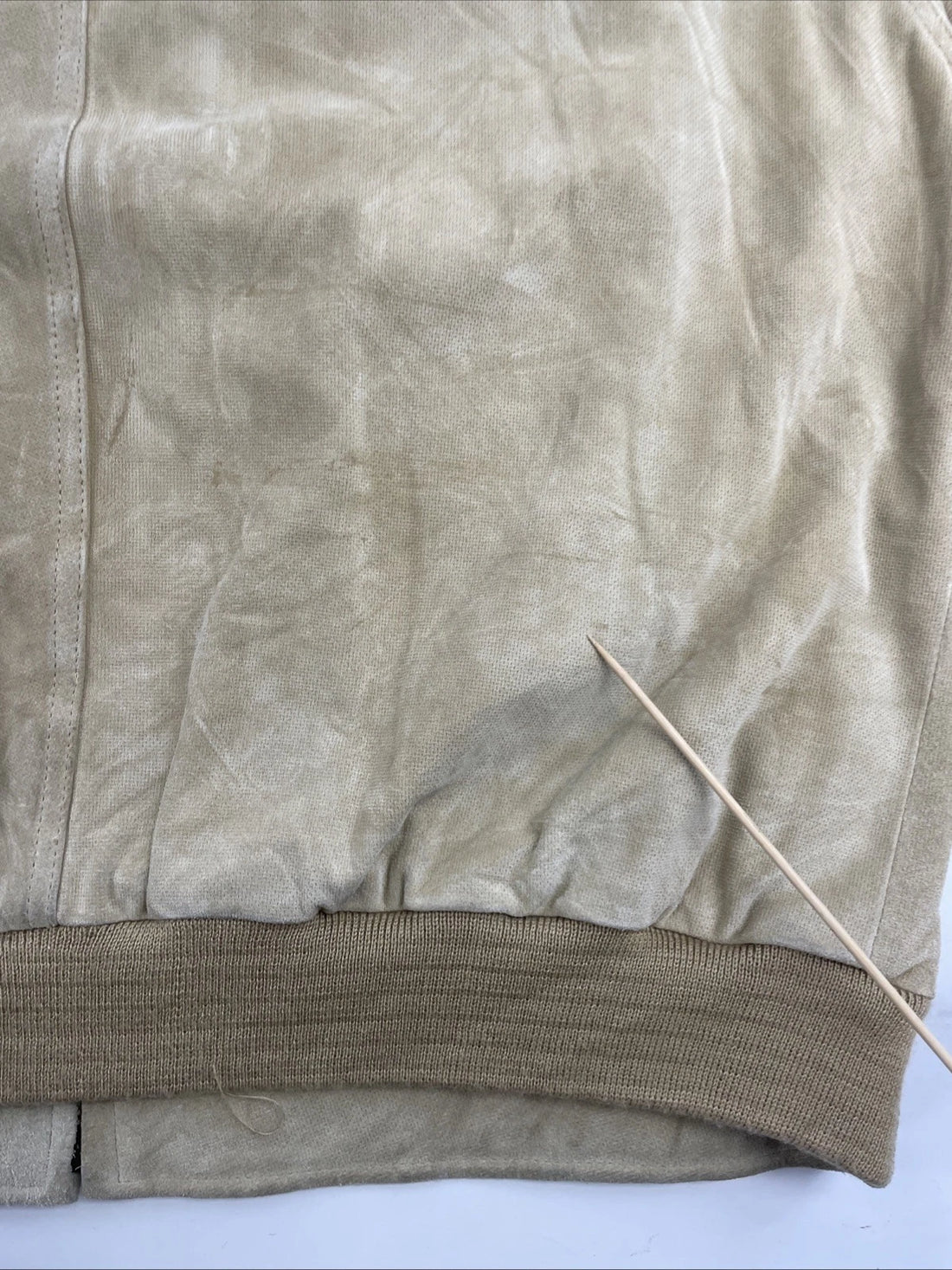 Vintage Timberland Suede Leather Bomber Jacket Size Medium Beige
