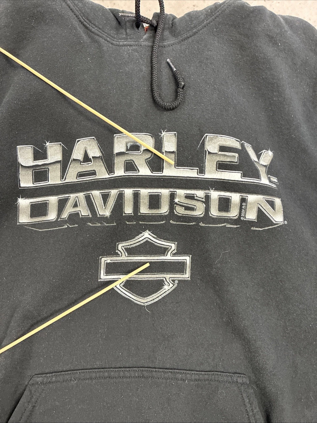 Harley Davidson Motorcycles Built To Last Sweatshirt Hoodie Size XL