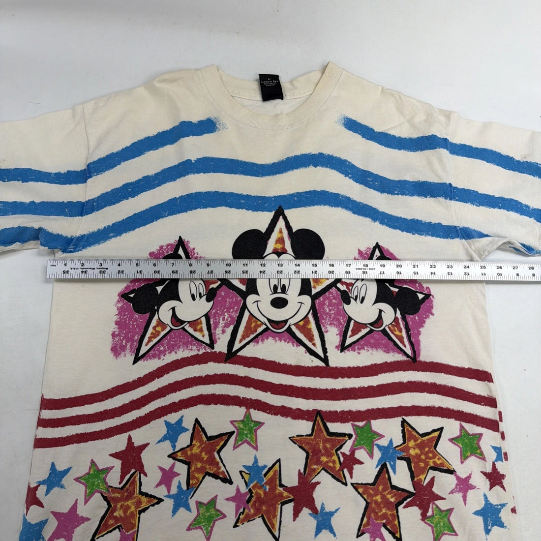 Vintage Mickey Mouse Star Disney T-Shirt Size 2XL All Over Print